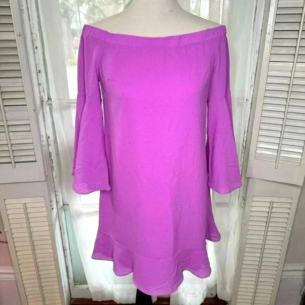 Halston NWT Off the Shoulder Dress - Picture 3 of 10